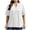 White, variant on GigrtiJin Plus Size T Shirts for Womens Summer Short Sleeve Tees Loose Casual Solid Color Pull On V Neck Basic T Shirts XL-5XL