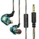 thumbnail image 4 of Inteprter Auriculares con cable portátiles de 1,2 m, Cable de fibra colorido, auriculares HiFi para escuchar música, ver vídeos, ver llamadas de voz, Cables de audio/vídeo cian, 4 of 6