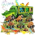thumbnail image 2 of Growsly Kids Toy Car-With Flashing Lights, Music and Roaring Sound Dinosaur Truck Suitable for Kids 3-9 Years Old Boys and Girls, Brown, 2 of 6