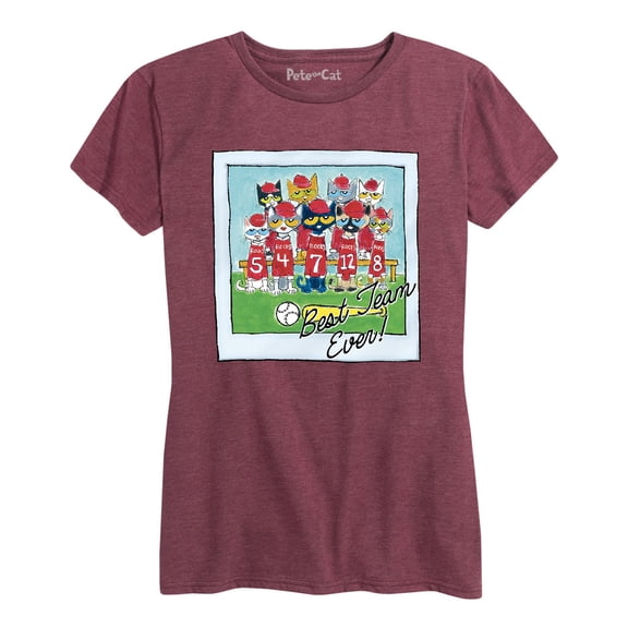 Pete The Cat - Best Team Ever Adult - Women's Short Sleeve Graphic T-Shirt