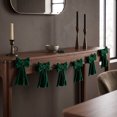 thumbnail image 5 of 2026 Velvet Bow Garland Bunting, Pre-Assembled Long Tail Bow String Banner, Christmas Indoor Hanging Decor for Fireplace, Wall, Window & Holiday Party, 5 of 7
