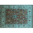 thumbnail image 1 of Ahgly Company Indoor Rectangle Oriental Light Blue Traditional Area Rugs, 2' x 5', 1 of 4