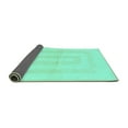 thumbnail image 2 of Ahgly Company Indoor Square Solid Turquoise Blue Modern Area Rugs, 6' Square, 2 of 4