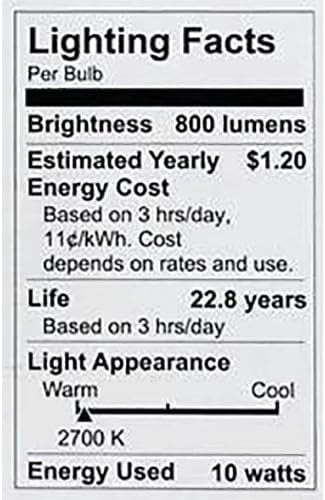 Philips LED Light Bulb, A19 Non-Dimmable Frosted, 800 Lumens, 10 Watts, Daylight White, 8-Pack