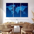 thumbnail image 3 of Elephant Stock Integrated Circuit World Map Wall Art - Horizontal Multi Panel Canvas - Living Room Wall Decor - Map Multi Panel - Blue And Decor - 65" x 42", 3 of 8