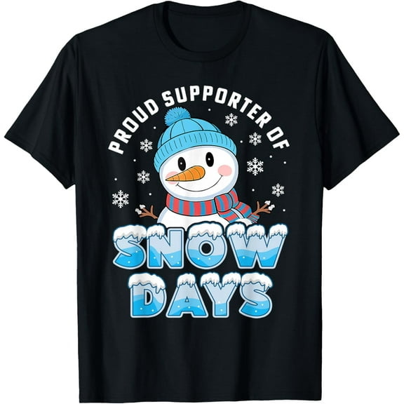 Retro Proud Supporter Of Snow Days Teacher Christmas Holiday T-Shirt tee