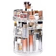 thumbnail image 1 of Organizador de maquillaje, organizador de almacenamiento de cosméticos giratorio de 360 grados, vitrina de maquillaje ajustable, se adapta a joyas, pinceles de maquillaje y lápices labiales, acrílico, 1 of 5