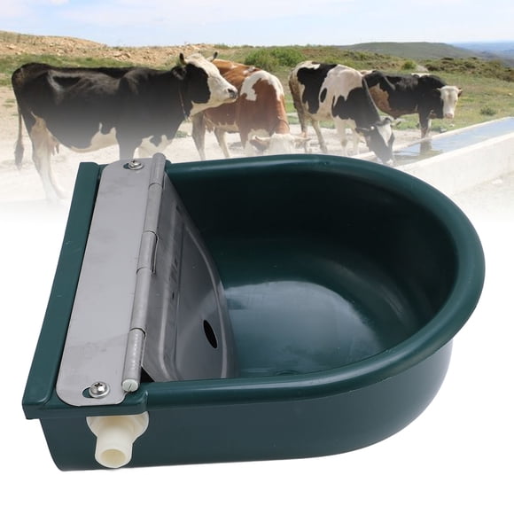 Livestock Water Trough Bowl, Stainless Steel Plastics Multipurpose Automatic Livestock Waterer Bowl for Cattle Sheep for Farm