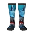 thumbnail image 1 of Fotbe Cartoon Cute Shark Calcetas Divertidas Estampadas para Hombre y Mujer, Calcetas de Algodón hasta la Rodilla para Caminar, Correr, Enfermería y Embarazo, 1 of 6