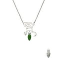 thumbnail image 2 of Delight Jewelry Silvertone Christmas Lights - Green Resin Silvertone Dream Big Pendant Necklace, 25", 2 of 4
