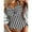 Black, variant on Baqcunre Womens One Piece Swimsuits, Women's Black and White Striped One Piece Swimsuit Ruffle One Piece Swimsuit, Women's Swimwear 1PC Black L
