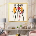 thumbnail image 3 of Designart 'African American Women Silhouettes Red and Yellow II' Modern Framed Art Print, 3 of 4