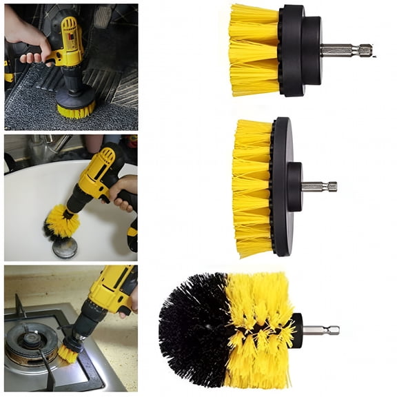 ZEPARO Drill Brush Scrub Brush Drill Attachment Kit,Time Saving Kit and Power Scrubber Cleaning Kit,for Car,Bathroom,Wooden Floor,Laundry Room Cleaning