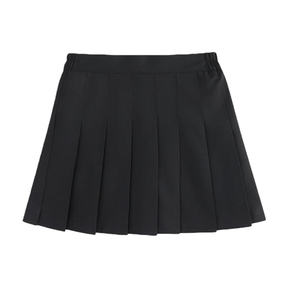 KAUOD Girls Pleated Skirt School 𝗨niform Skort Elastic Waist Mini Skirts Pull On Basic Preppy Skirt Loose Casual Skirts