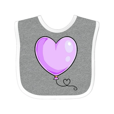 

Inktastic Purple Balloon Heart Gift Baby Boy or Baby Girl Bib