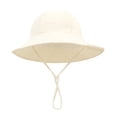 thumbnail image 6 of SAWOBUUN Baby Toddler Sun Hat Breathable Adjustable Cotton Bucket Hat Wide Brim Summer Beach Hats for Boys Girls, 6 of 8