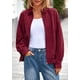 thumbnail image 2 of Abrigo PRETTYGARDEN Bomber de Ante Sintético Burdeos XXL, 2 of 8