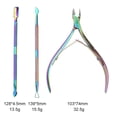 thumbnail image 4 of 3PCS Cuticle Remover Kit Stainless Steel Cuticle Trimmer Nail Cleaner Tool, 4 of 8