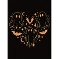 thumbnail image 2 of Women's Casual & Bat Graphic Tee - Comfy Crew Neck Short Sleeve T-Shirt, Perfect for Halloween & Summer, 2 of 6