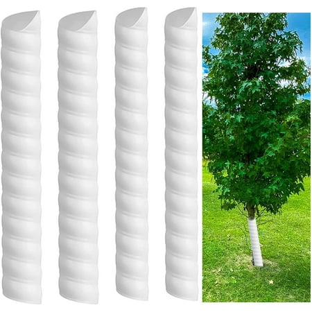 

4pcs Tree Trunk Protectors Plastic Spiral Tree Guards Tree Bark Protectors for Protecting Saplings Plants from Rodents Deer Rabbit Mowers