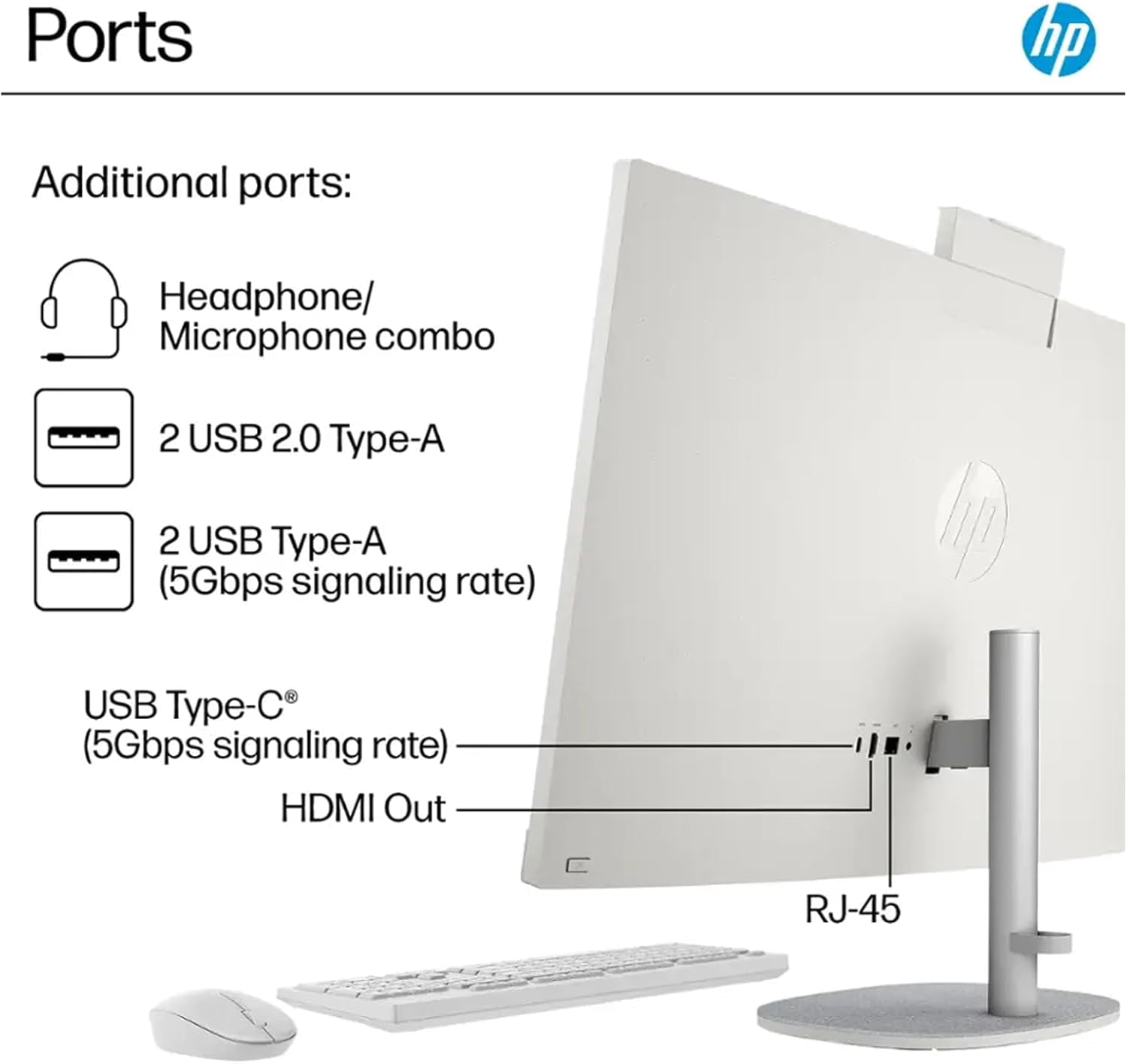 HP All-in-One 27" Touchscreen Desktop Computer for Business & Student – FHD IPS LED Touch Display, Intel Core Ultra 7-155U, 32GB DDR5 RAM, 1TB SSD, Windows 11 Pro, WiFi 6, Shell White