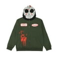 thumbnail image 5 of Friday The 13th Jason Long Sleeve Men's Green Cosplay Hoodie-Medium, 5 of 6
