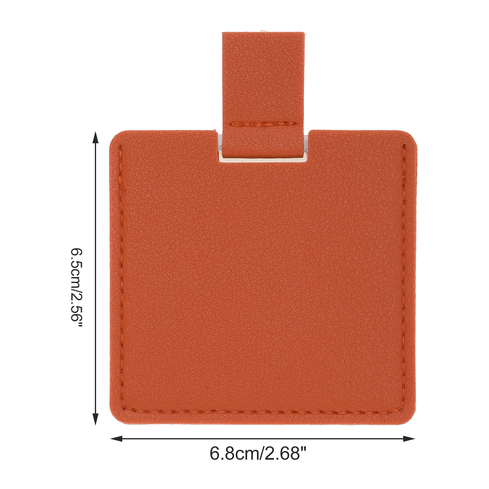 Unique Bargains 1 Pc Square Shape Makeup Mirror Orange
