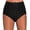 Black_001, variant on UJNDER Swim Bottoms for Women Print High Rise Brazilian Bikini Bottom with Side Tie for Beach and Pool High Waisted Bikini Bottoms Black_002 L
