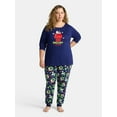 thumbnail image 2 of Peanuts Snoopy Women's Matching Family Pajamas Top and Pants Set, 2-Piece, Sizes S-3X, 2 of 9