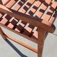 thumbnail image 3 of VIFAH Eucalyptus 34 Inch Durable Outdoor Contoured Armchair, Natural Finish, 3 of 3