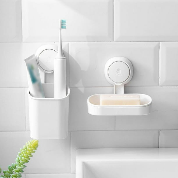 Yinrunx Suction Cup Soap Dish Bar And Storage Box With Vacuum Suction Cup Shampoo Holder Soap