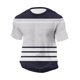 thumbnail image 4 of Ceisia Men's Summer Casual Slim Fit Crew Neck Short Sleeve T-Shirt Multi-Color Striped Waffle Knit Stretch Fabric Gray S Gifts, 4 of 7