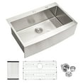 thumbnail image 4 of CoSoTower 33 Drop in Farmhouse Sink - 33*22*10 Inch Kitchen Sink Stainless Steel 16 Gauge Topmount Apron Front Kitchen Sink, 4 of 7