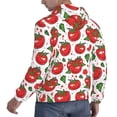 thumbnail image 6 of Naloa Hand Drawn Tomatoes Men's Casual Hooded Collar Drawstring Hoodies Pullover Sweatshirts Casual Long Sleeve Shirts-Large, 6 of 7