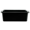 thumbnail image 4 of Restaurantware-TUB ONLY: RW Clean 22 Inch x 15.7 Inch Bus Tub, 1 Deep Bus Box - Lid Sold Separately, With Handles, Black Plastic Restaurant Tub, Heavy-Duty, For Kitchen Organization, 4 of 10