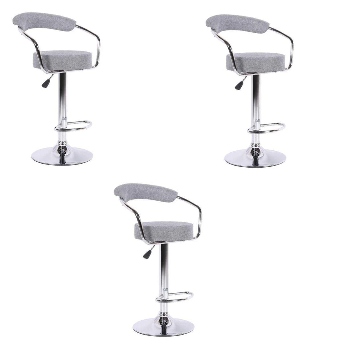 Heavenly Collection Adjustable Stool with stainless steel base. SET OF 3