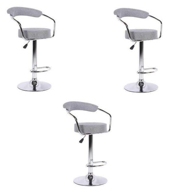 Heavenly Collection Adjustable Stool with stainless steel base. SET OF 3