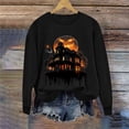thumbnail image 5 of Halloween Printed Sweatshirts for Women Plus Size Round Neck Long Sleeve Basic, 5 of 6
