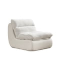 thumbnail image 4 of Conveniently Compressed Sofa with Ottoman, White Corduroy - For Home Offices and Reading Nooks, Easy Unpacking & Comfort, 4 of 6