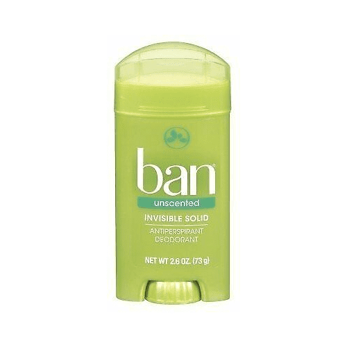 Ban Antiperspirant & Deodorant Invisible Solid Unscented, 2.6 oz, 6