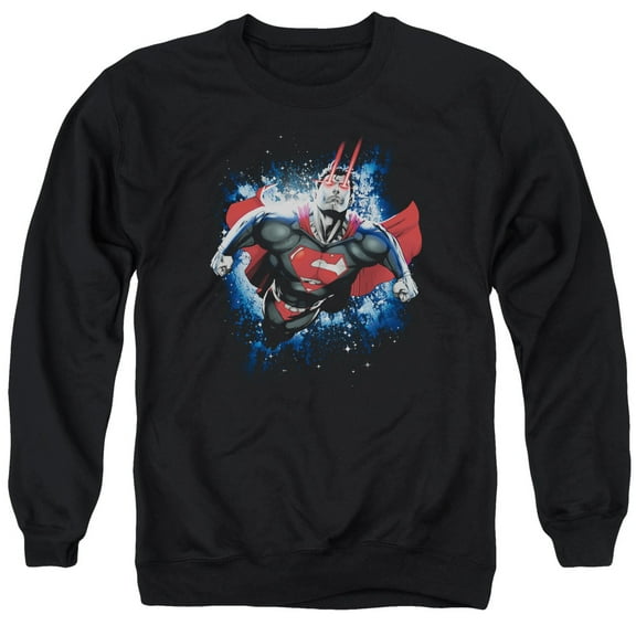 Superman Stardust Adult Crewneck Sweatshirt Black