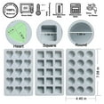 thumbnail image 4 of Verdental 45-Cavity Chocolate Candy Silicone Mold, Including Heart, Square and Round, Non-Stick, Reusable, 3 Count, 4 of 8