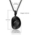 thumbnail image 2 of Cowboy Hat Cremation Urn Pendant Necklace for Ashes Stainless Steel Memorial Ash Urn Jewelry for Women Men, 2 of 7