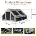 thumbnail image 7 of Homefun 9.8x13ft Quick-Setup Inflatable Camping Tent - 4-Season Waterproof & Windproof Glamping Tent with Hand Pump, Mesh & Chimney Windows, Oxford Cabin Design, 7 of 7
