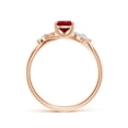 thumbnail image 2 of ANGARA Lab Grown Pear-Shaped Ruby Butterfly Engagement Ring for Women in 14K Rose Gold (Size-7x5mm) | July Birthstone, Birthday, Anniversary, Jewelry Gift for Women | Lab-Grown Ruby Ring, 2 of 7