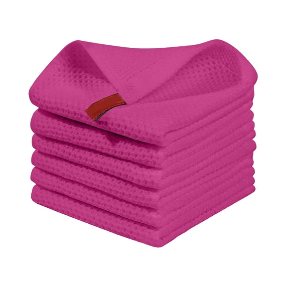 Waffle Weave Kitchen Towels, 6 Pack Dish Cloths for Washing Dishes, Ultra Soft Absorbent Dish Towels, Quick Drying Kitchen Rags