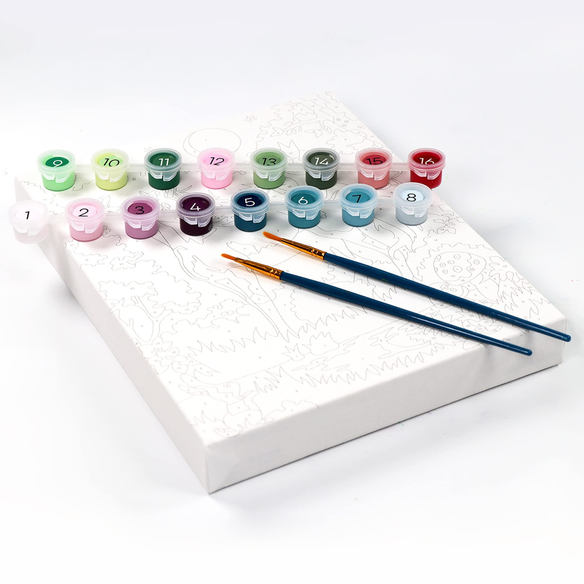 Bright Stripes iHeartArt Paint By Number Kit - Moonlit Unicorn
