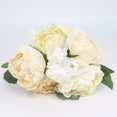thumbnail image 4 of Ounissouiy Flores artificiales de peonía de seda rosa, decoración DIY para el hogar, boda, ramo grande de alta calidad, accesorios de espuma, Type11 NO11, 4 of 6