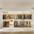 thumbnail image 3 of Homieasy 41 - 154'' Wall Closet Organizer System, Heavy Duty Closet System with 8 Hanging Rods & 6 Shelf Towers, Reversible, Cut to Fit, for Walk in Closet, Bedroom, Load 1400 lbs, White, 3 of 6