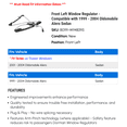 thumbnail image 2 of Front Left Window Regulator - Compatible with 1999 - 2004 Oldsmobile Alero Sedan - Dorman, 2 of 2